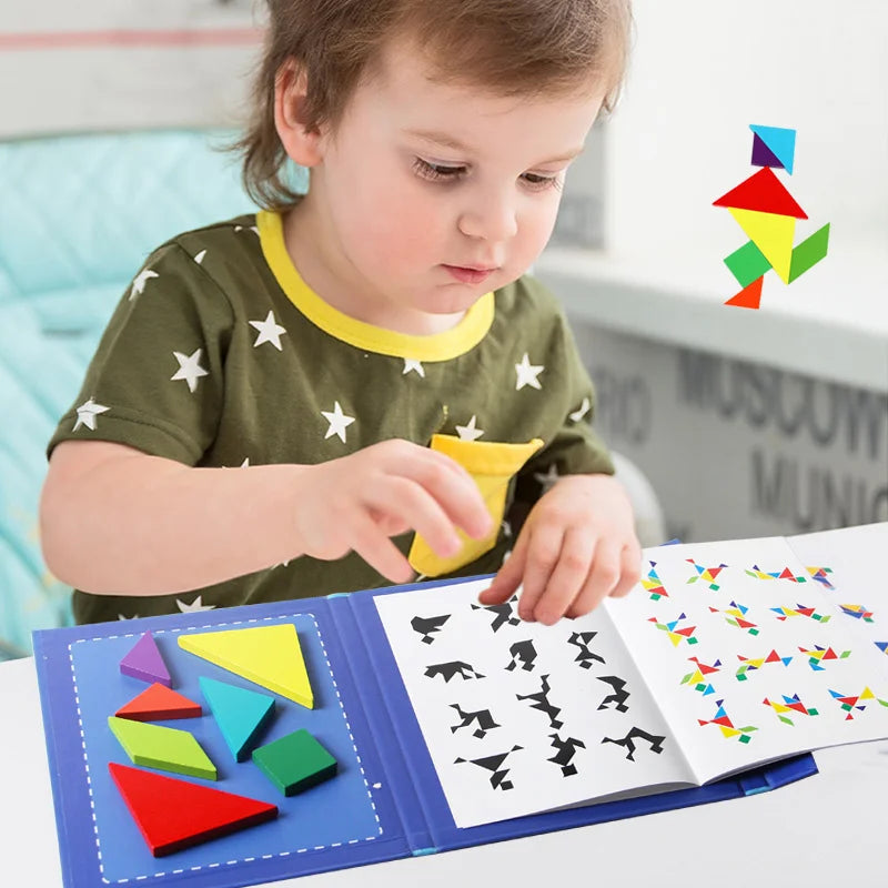 Creatoys Magnetic Tangram Puzzle Libro Educativo per Bambini