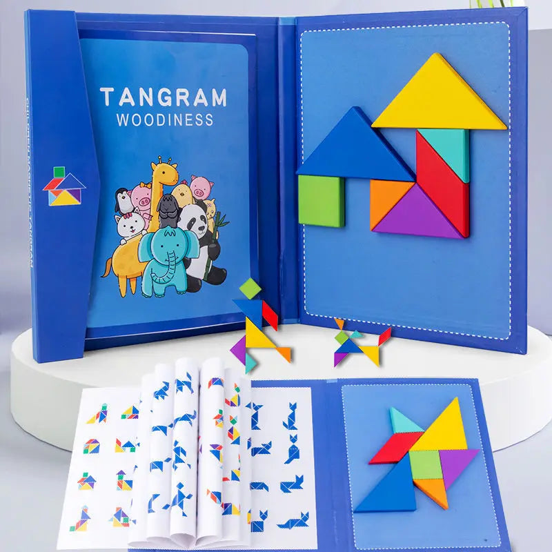 Creatoys Magnetic Tangram Puzzle Libro Educativo per Bambini