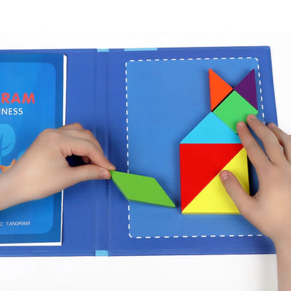 Creatoys Magnetic Tangram Puzzle Libro Educativo per Bambini