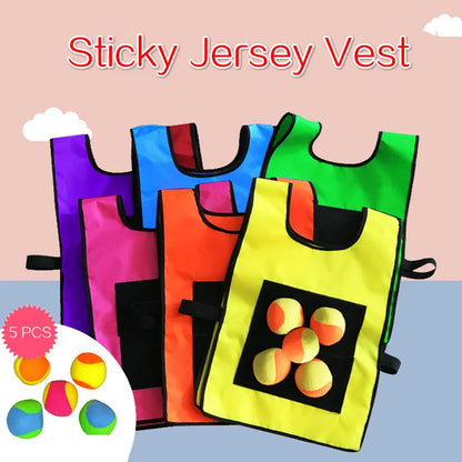 Creatoys Sticky Jersey Vest Gioco Sportivo Bambini con Palline