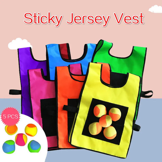 Creatoys Sticky Jersey Vest Gioco Sportivo Bambini con Palline