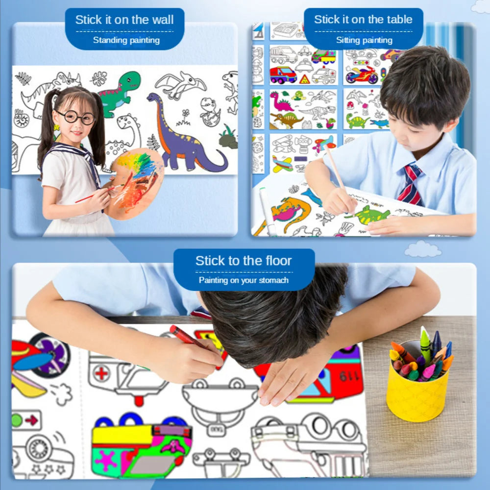 Creatoys Drawing Roll 3M Carta Disegno Educativa Bambini